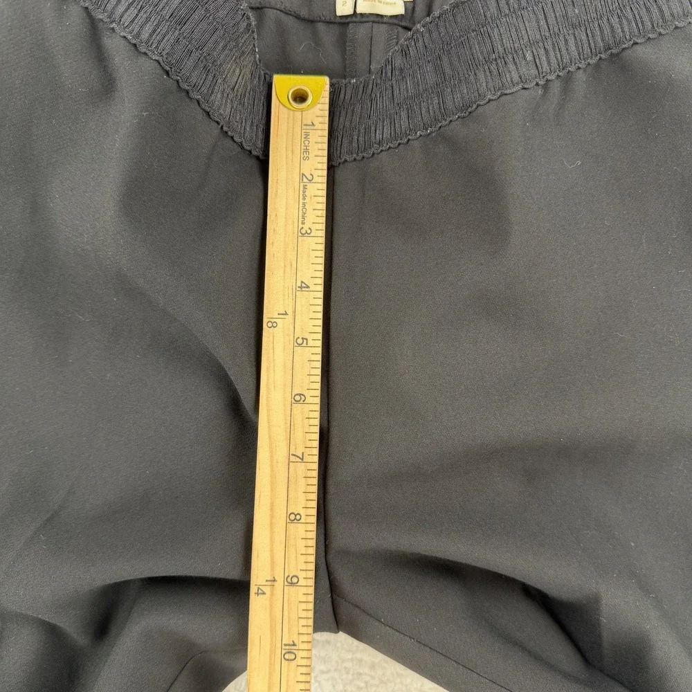 Kate Spade New York Pants‎ Womens 2 Black Elastic Waist Tapered Dress Trouser